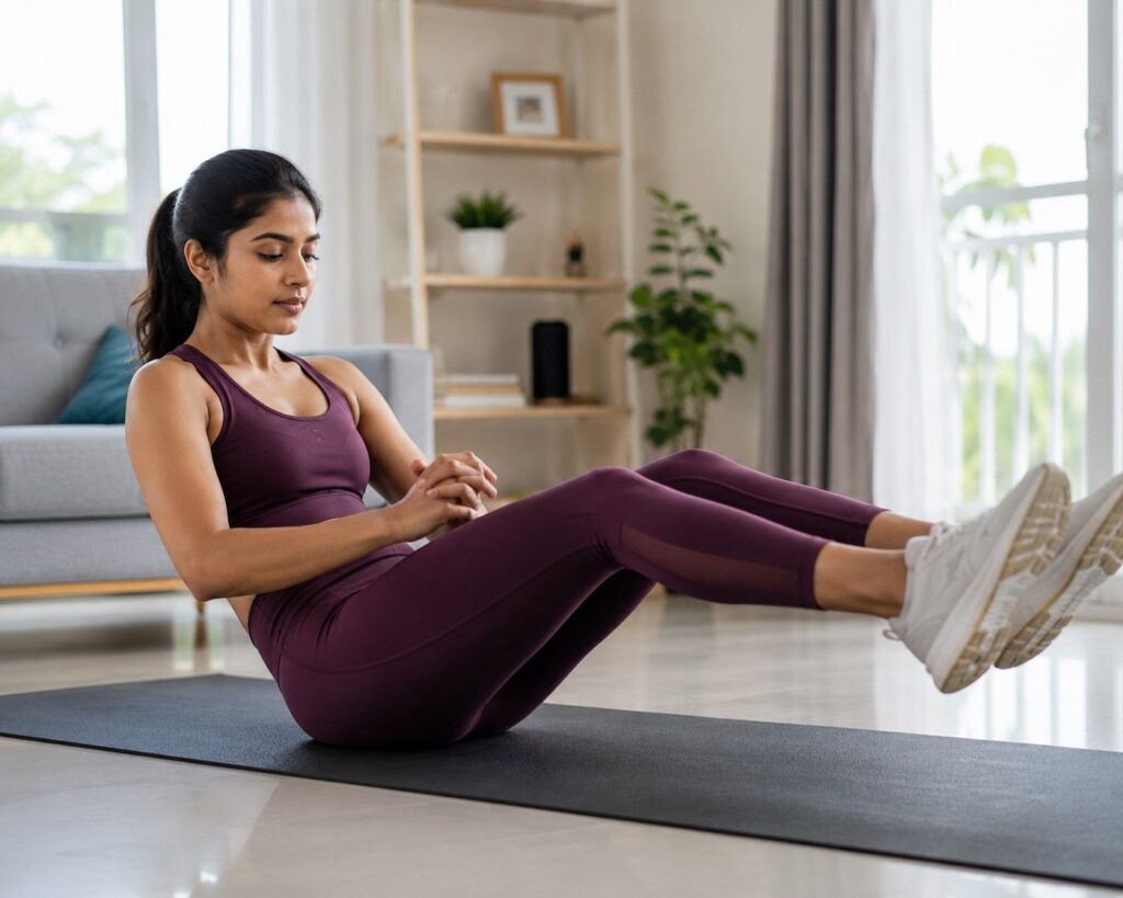 targeted workout for belly and thigh fat loss for Indian women.