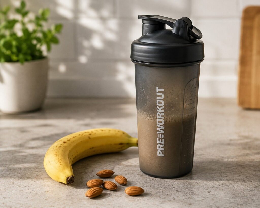 Light snack before pre-workout on empty stomach mistake.