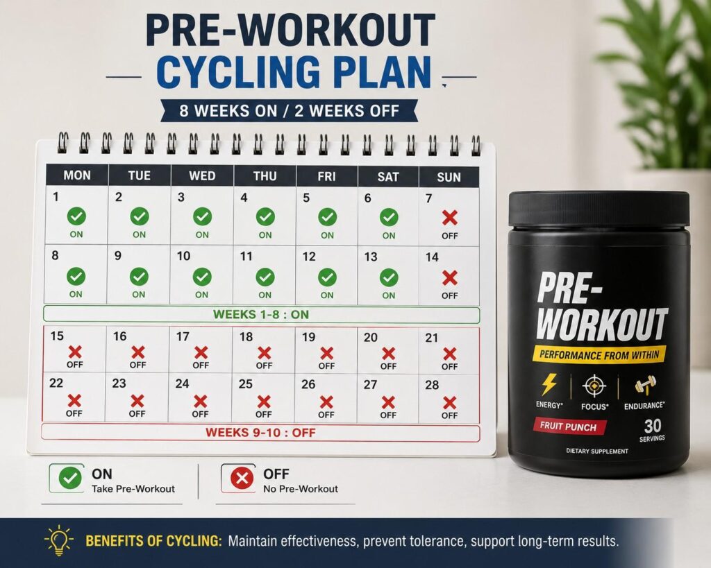 Cycling pre-workout supplement schedule for beginners.
