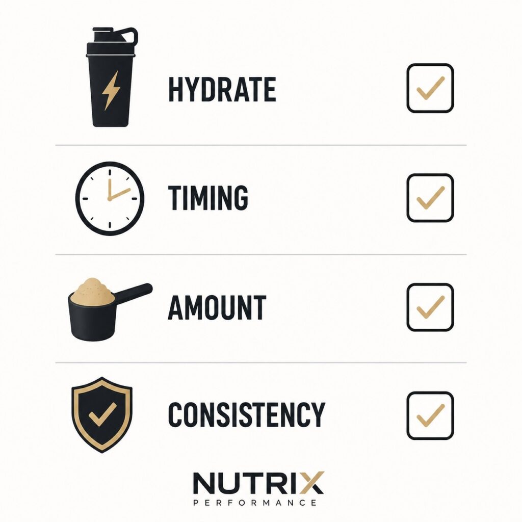 Pre-workout checklist for beginners before gym.