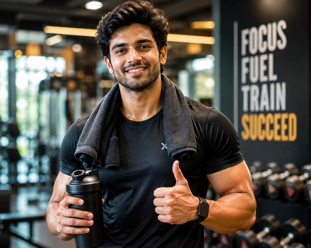 Beginner avoiding pre-workout mistakes for better gym results.