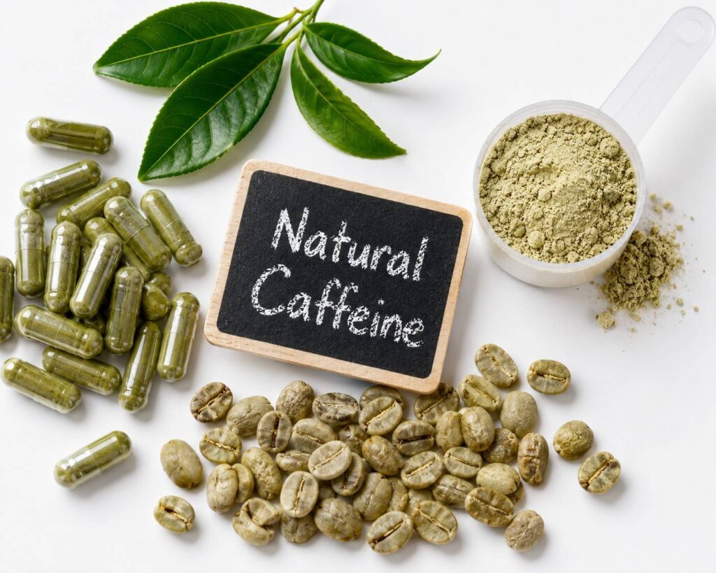 Natural caffeine sources in women's pre-workout – green tea 
extract and green coffee beans.