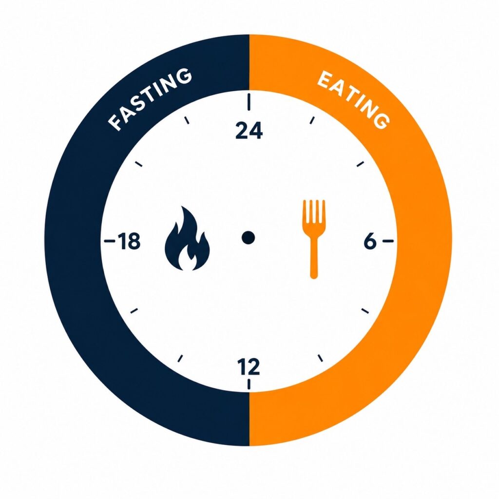 how intermittent fasting works for fat loss - fasting vs eating window diagram