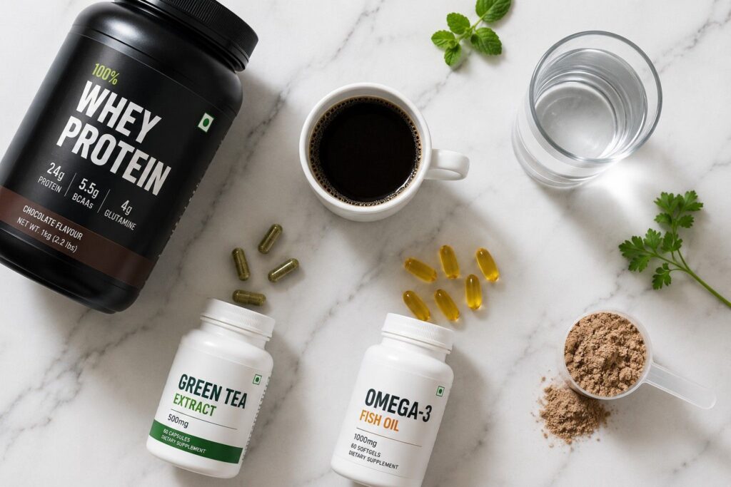 best supplements for intermittent fasting fat loss - whey protein fish oil green tea