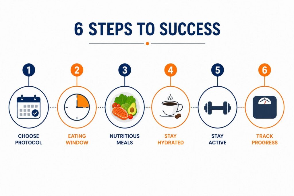how to start intermittent fasting step by step guide for beginners.