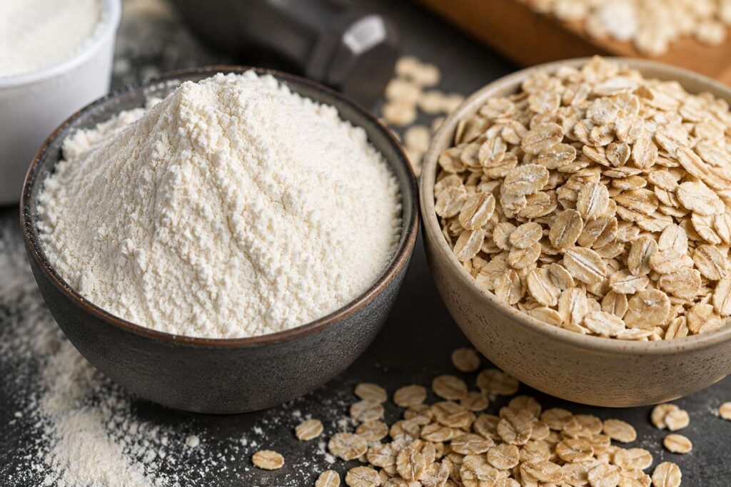 Maltodextrin powder compared to whole oats as carbohydrate source