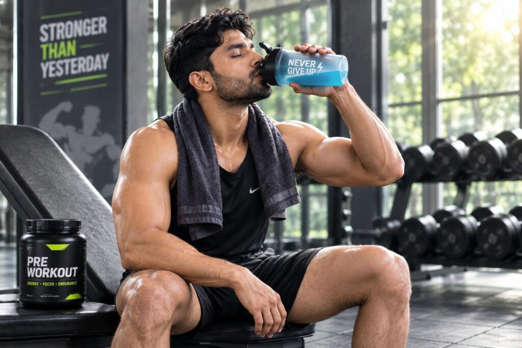 BCAAs supporting muscle recovery after workout
