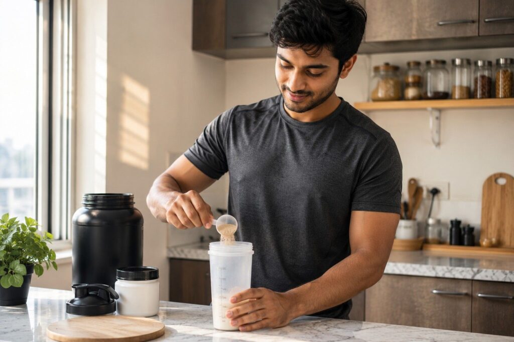 beginner mixing fat burner supplement shake