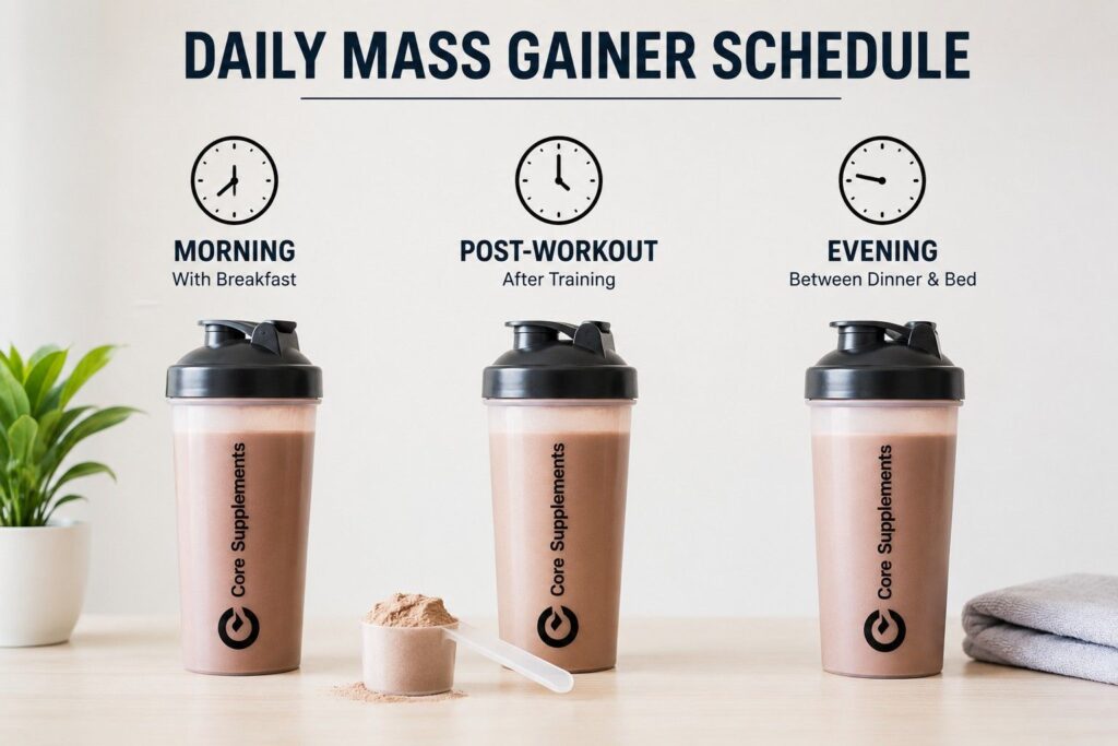 Daily mass gainer dosage schedule for Indian gym-goers