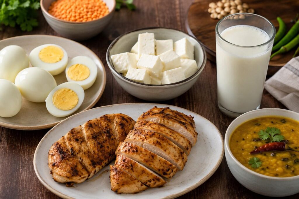 Daily protein intake sources to combine with mass gainer