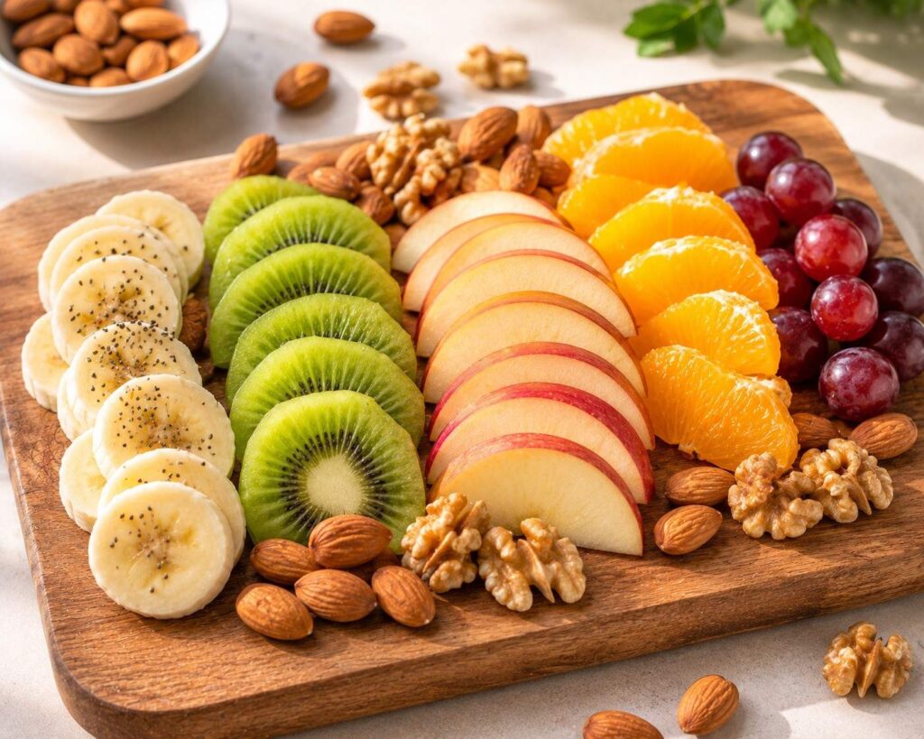 Fruit and nuts combo healthy snack for fat loss