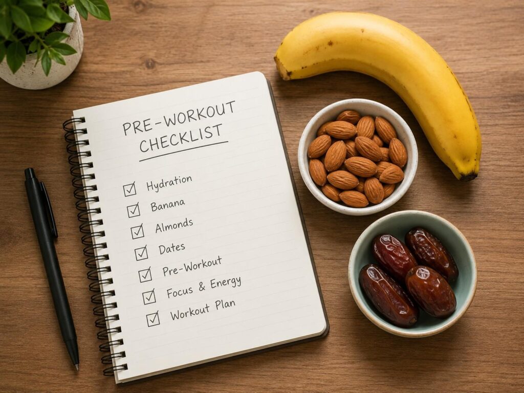 Checklist guide for choosing the right pre workout snack
