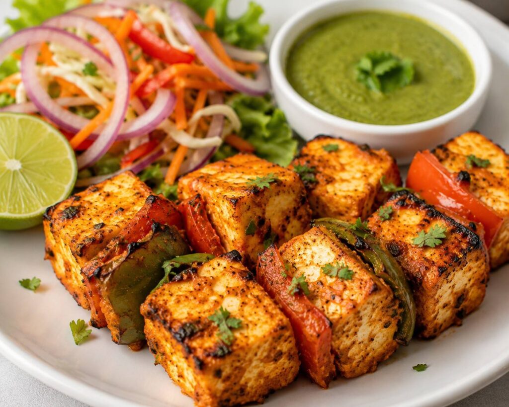 Paneer tikka bowl with greens fat loss office lunch idea