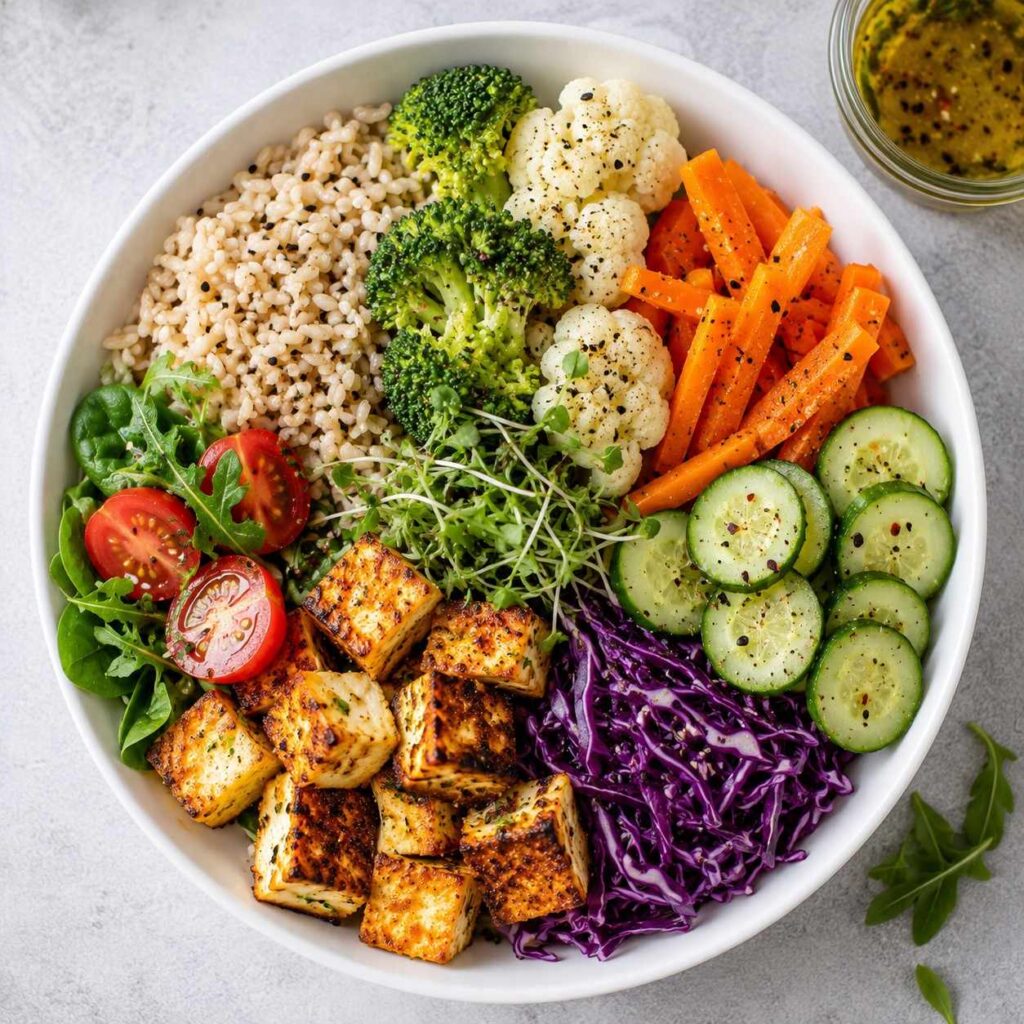 Protein packed buddha bowl fat loss lunch idea for office