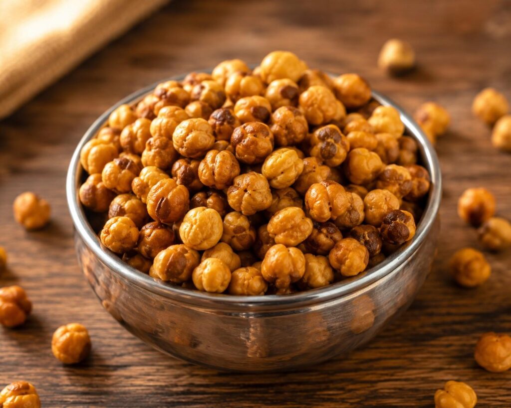 Roasted chana bengal gram healthy snack for fat loss